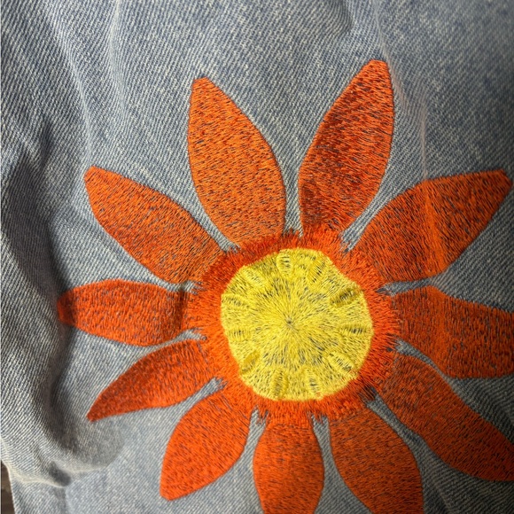 Urban outfitters Floral Embroidered Denim Jeans - Picture 9 of 10